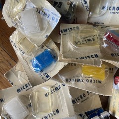 25lb Lot Vtg Electronic Parts Components Capacitors Transformers Microswitches +
