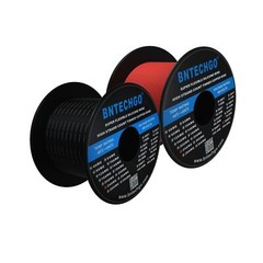 BNTECHGO 24 Gauge Silicone Wire Spool Red and Black Each 1000ft Flexible 24 A…