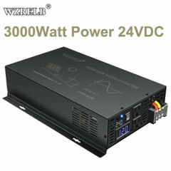 24V to120V Pure Sine Wave Inverter 3000W Solar Power Converter Home Battery Camp