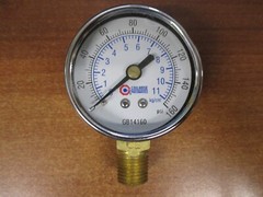 Coilhose, GB1460, Dial Gauge, 2″ Dry, 1/4 NPT Bottom Mount, 0-160 PSI NEW