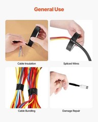 600V Electrical Tape, 10 Rolls, 3/4 in x 66 ft General Purpose PVC Insulating