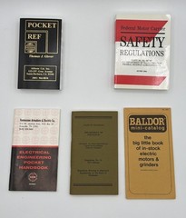 Lot 5 Vintage Electrical Engineering Pocket Manuals Baldor Safety Regs Ref