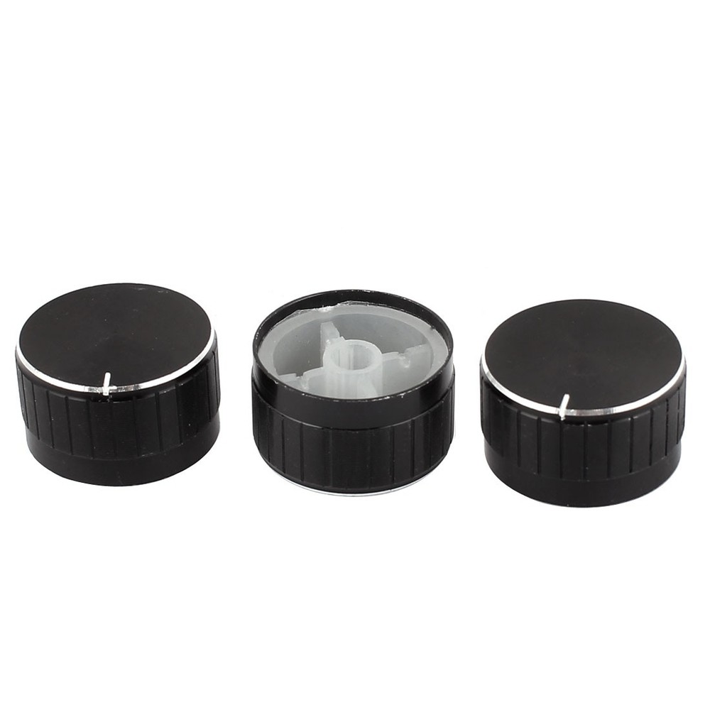 3pcs Metal Shell Potentiometer Pot Rotary Control Knob for 6mm Dia Shaft