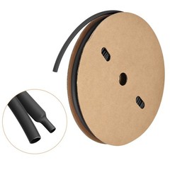 Heat Shrink Tubing, 3:1 Ratio 3/8 Inch Dia 50ft Adhesive Lined Dual Wall Black