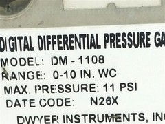 Dwyer DM-1108 DM1108 Digital Differential Pressure Gauge AS IS Fast Shipping