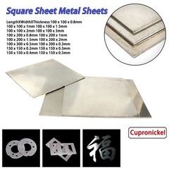 Square Sheet Metal Sheets Cupronickel Cut Plates Panel Various Size 0.2mm-3mm