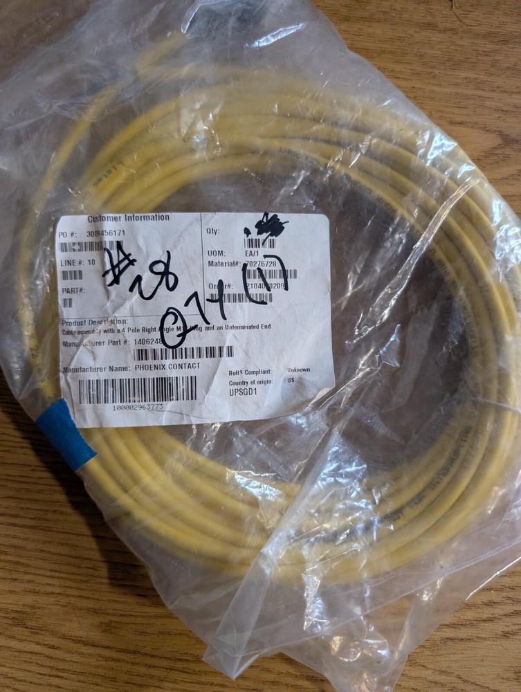 Phoenix Contact 1406248 4 AMP 10.0M Cable New