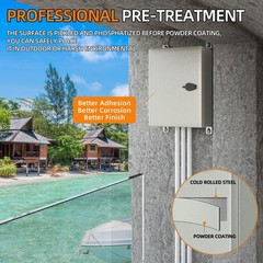 IP65 Waterproof Metal Electrical Box 350x250x150mm w/ Mount Plate & Bracket
