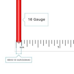 16 Gauge Silicone Wire Spool red and Black Each 50ft Flexible 16 AWG Stranded…
