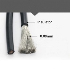 Silicone Stranded Flexible Cable 10AWG to 20AWG 0.08mm Tin Plated Copper Core
