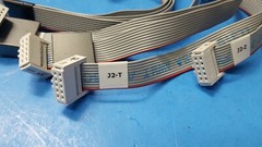 (4 PCS) 2FT FLAT RIBBON CABLE, 10 CONDUCTOR , 28 AWG , WITH CONNECTOR
