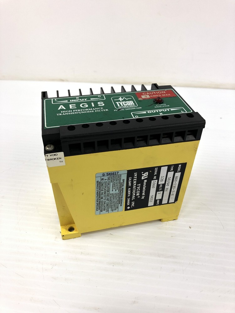 Tycor AGS-120-3-X Aegis Transient Voltage Surge Suppressor 120V 3A 50/60Hz