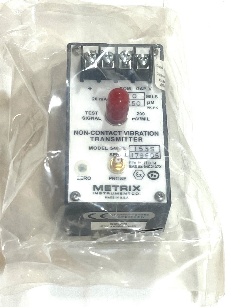 NEW Metrix 5465E-153S Non-Contact Vibr. Transmitter, Solar Turbines 1028230-13