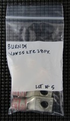 BURNDY YAV25LTC38FX AWG 1/0 1-HOLE STANDARD BARREL LUG – LOT OF 5 / NEW NO BOX