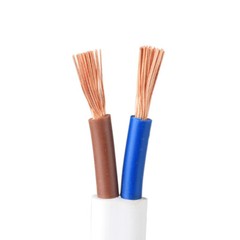 2 Core 0.3mm²-2.5mm² Pure Copper Flex Wire Electrical Cable PVC Insulation White
