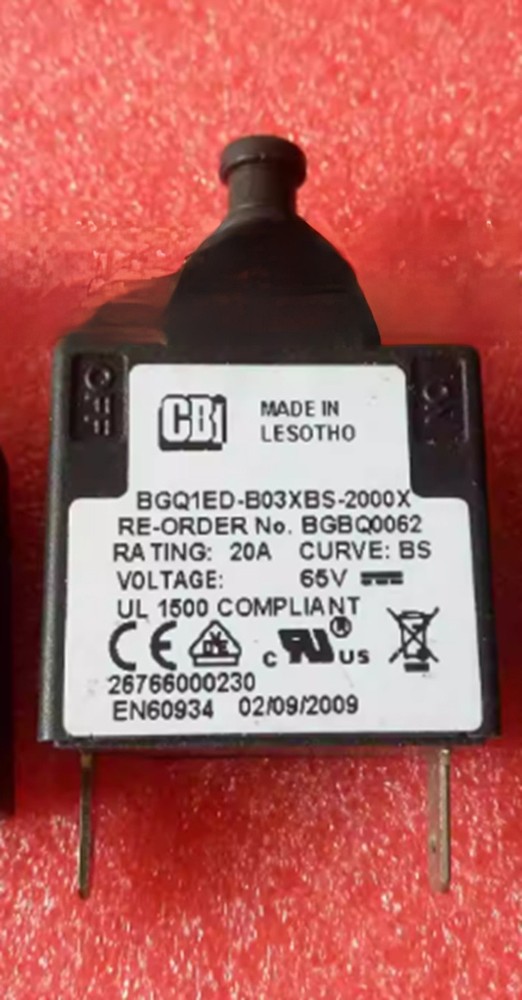 BGQ1ED-B03XBS-2000X 20A 65V Circuit Breaker Switch with Locking Device