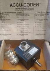 Accu-Coder 716-0 Encoder 120 Cycles Per Rev, 5/28 VDC, 6-Pin Connector -NIB -P1