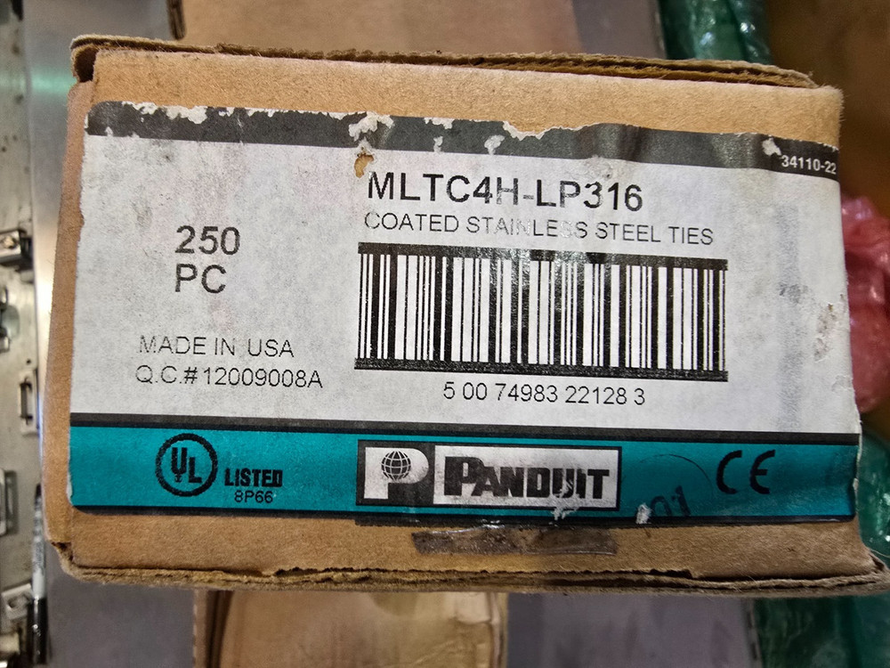 PANDUIT MLTC4H-LP316 COATED STAINLESS STEEL MLT TIE, LOT/250, 14.3″ X 362MM,