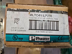 PANDUIT MLTC4H-LP316 COATED STAINLESS STEEL MLT TIE, LOT/250, 14.3″ X 362MM,
