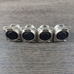 Neutrik XLR 3-Pin Panel Connector Female 4 Pack