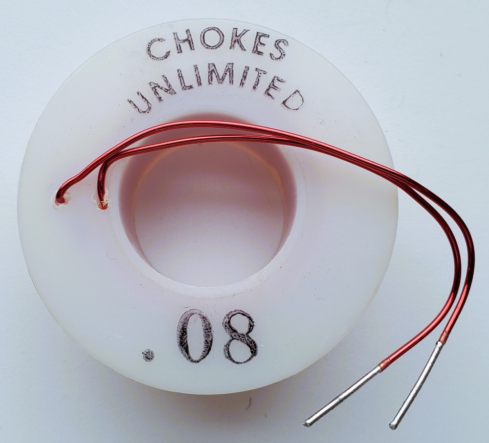 US Stock – NOS Chokes Unlimited 0.08 mH Air Core Inductor 18 AWG wire