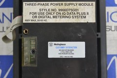 WESTINGHOUSE 9966D75G01 IQ DATA PLUS II THREE PHASE POWER SUPPLY MODULE 2D78522