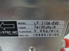 Horiba Stec LF-210A-EVD Liquid MFC, Ta(OC2H5)5, 0.05 g/min, Mass Flow Controller