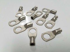 10 TIN PLATED Copper Ring Lug Terminal # 8 Wire Gauge 3/8″ Stud MOLEX PRD