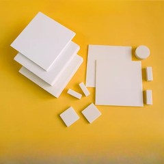 5pcs 99% Alumina Aluminum Oxide Ceramic Square Plate Sheet 40mm/50mm/80mm/100mm