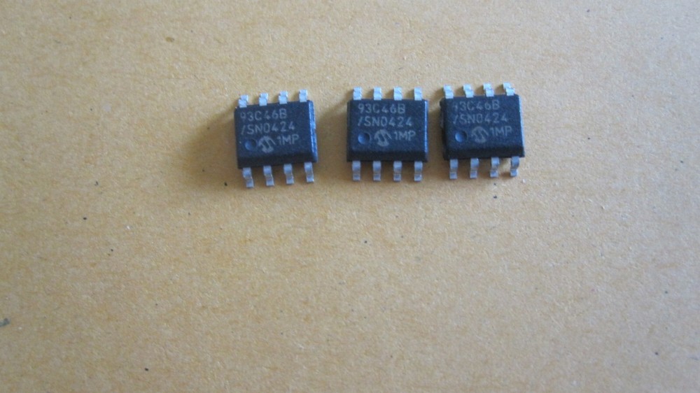 3PCS 93C46B-I/SN IC EEPROM 1KBIT 2MHZ 8SOIC 93C46B-I 93C46 93C46B