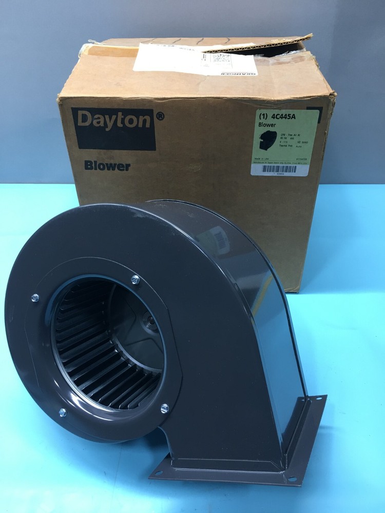DAYTON 4C445A BLOWER, CFM FREE AIR AT, 60 HZ, 115V, AUTO THERMAL PROT, 117687