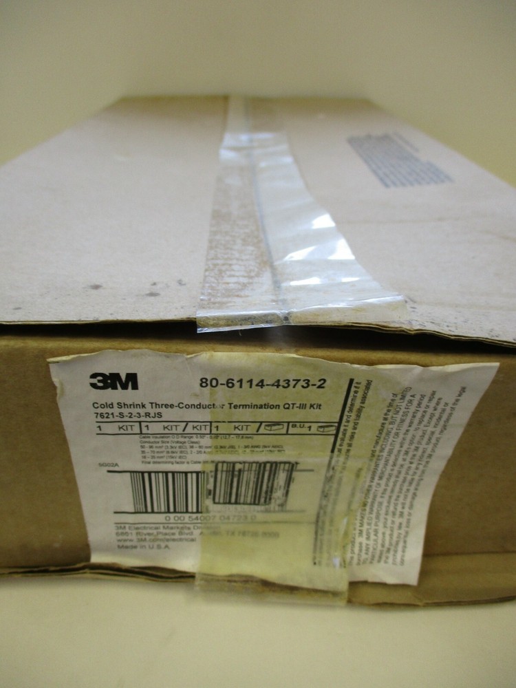 3M COLD SHRINK 3 CONDUCTOR TERM QT-III KIT 7621-S-2-3-RJS