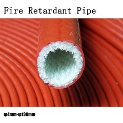 Silicone / Fibreglass Fire Sleeving Protective Heat Shield Sleeve Red/Black