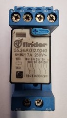 Finder 55.34.9.012.5040 Relay 12 V/DC 7A 4 + Relay Socket #K-450-07