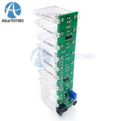 DIY LED Music Spectrum Electronic Kit Crystal Column Audio Display LM339 LM358