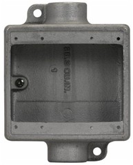 Crouse Hinds FSC222, 2-Gang, 3/4″ Hub, Iron Alloy, Shallow, Device Box, 1 pc