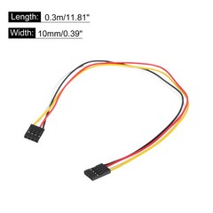 10 Pcs Female to Female 4Pin Breadboard Jumper Wire 2.54mm Single Row 30cm