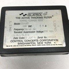 Control Concepts IC+105 Islatrol Active Tracking Power Line Filter 120VAC, 5A