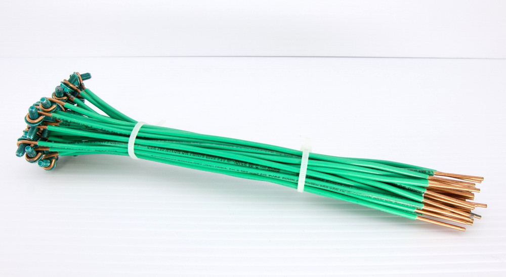 Lot of 26 Solid Grounding Pigtails 12 AWG – 10″ Long