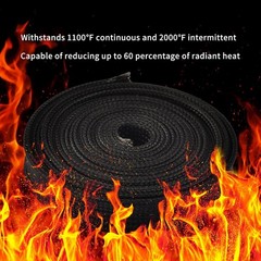 High-Temp Fiberglass Heat Sleeve for Spark Plug Wires – 5FT x 1/4″ Protection