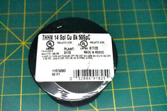 SOUTHWIRE 50 Ft. 14 Awg Solid Black THHN Electrical Wire AWM 600 VOLTS