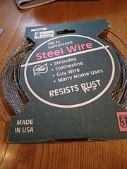 100 Ft. Galvanized Steel Wire 4 Strands 20 Gauge Rust Resistant.made In U.S.A.