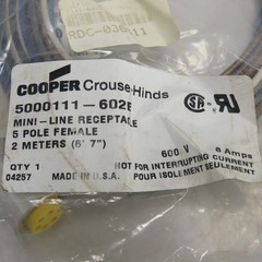 Cooper Crouse-Hinds 5000111-602E Mini-Line Receptacle 5 Pole Female Lot Of 4