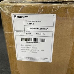 BURNDY CSEC4 Cold Shrink End Cap, Box of 24