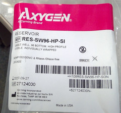 Axygen/Corning RES-SW96-HP-SI, Single Well, 96 Bottom, High profile, Sterile, 25