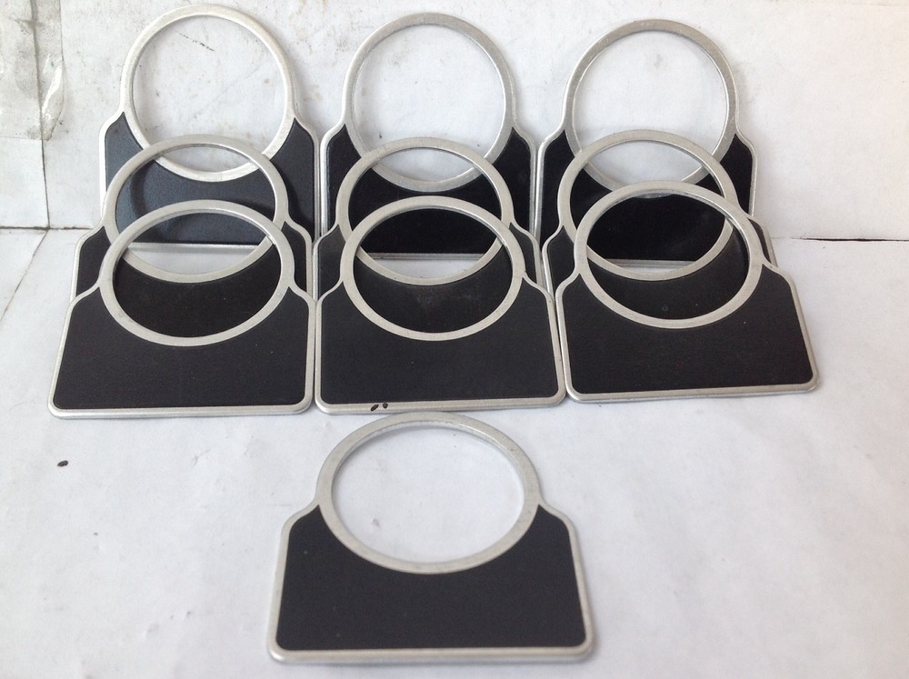 LEGEND PLATE 30mm, Blank Black, NEW, Set of 10, (Qty avail) Square D 9001 KN