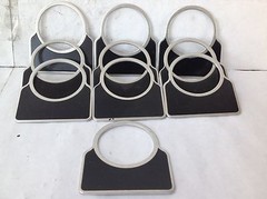 LEGEND PLATE 30mm, Blank Black, NEW, Set of 10, (Qty avail) Square D 9001 KN