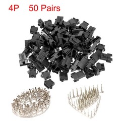 50 Pairs 2.54mm 4 Pin Male Female -SM Housing Crimp Terminal Connector
