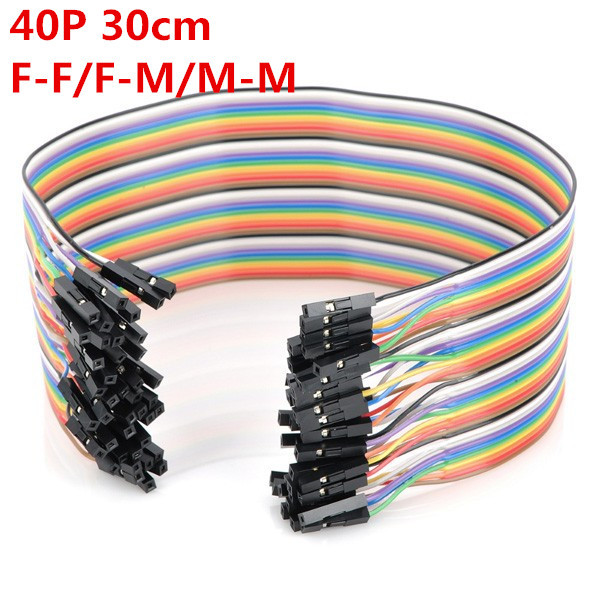 40pcs 30cm Jumper Wire Dupont Cable Dupont Line For Arduino F/F F/M M/M