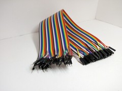 40 Pack 30cm 12” Row 2.54mm Male Female Dupont Cable 40 Jumper Wire for Arduino